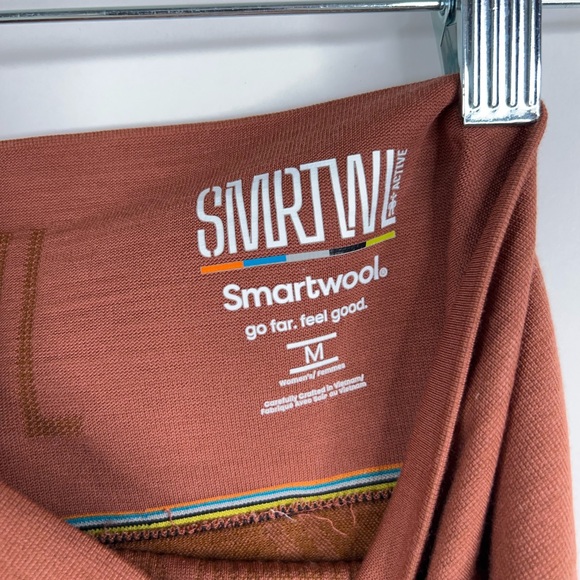 Smartwool Active Base Layer Leggings Intraknit Copper Rust Wool Blend Medium - Picture 9 of 12
